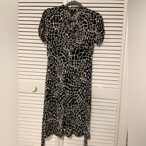 Enfocus Studio Animal Print Dress black & tan size 8
